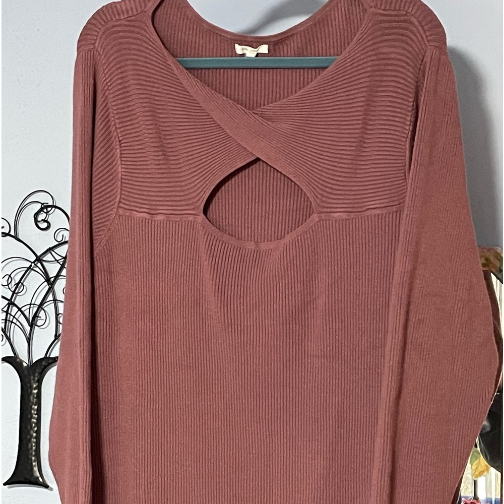 Mauve Cut Out Sweater